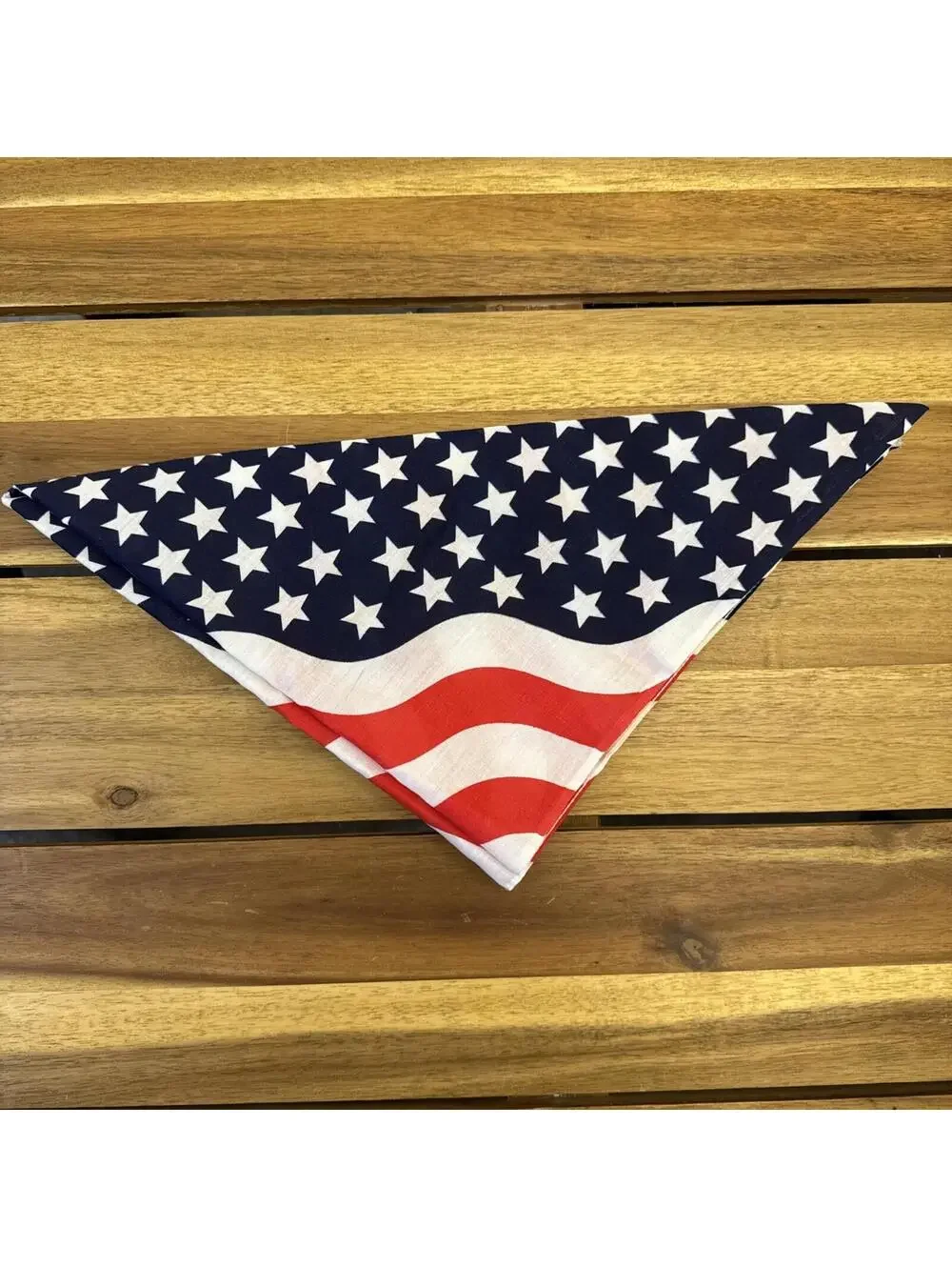 American Flag Bandana Vtg Made in the USA RN 14193 Scarf 21” X 21”